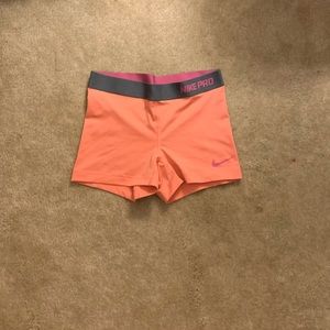 Nike | Orange Compression Shorts